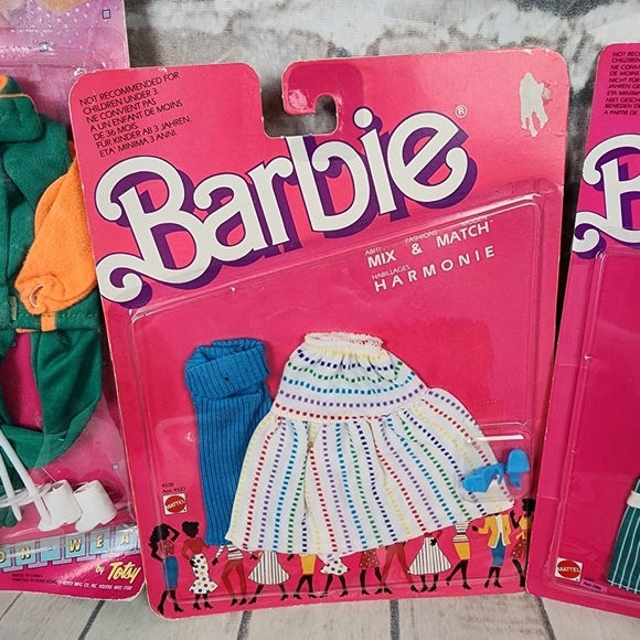 Vintage 80s Barbie Clothing Deadstock Set of 4 Packages 1 Flair Ski Outfit - Picture 6 of 16
